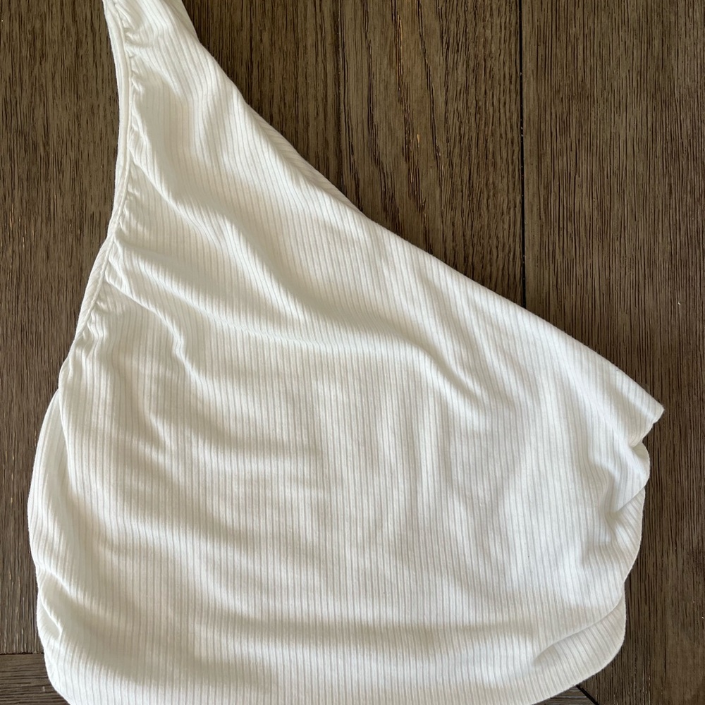 Beginning Boutique White Ribbed Tank Top
